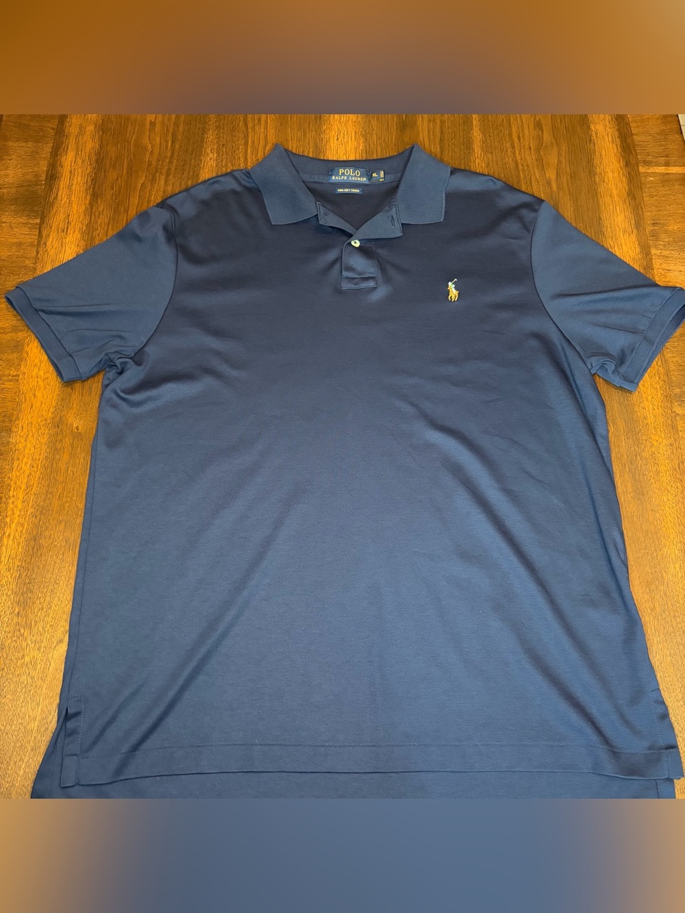 Polo Ralph Lauren Men’s XL Pima Soft Touch Polo Shirt Navy Blue Colored Horse